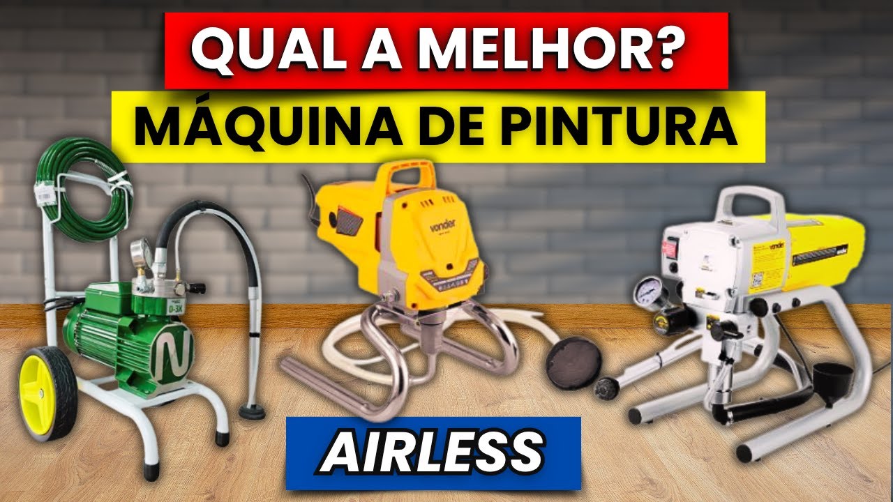 QUAL MELHOR MÁQUINA DE PINTURA AIRLESS 2026? 4 Máquinas de Pintura Airless Profissional p/ Comprar!
