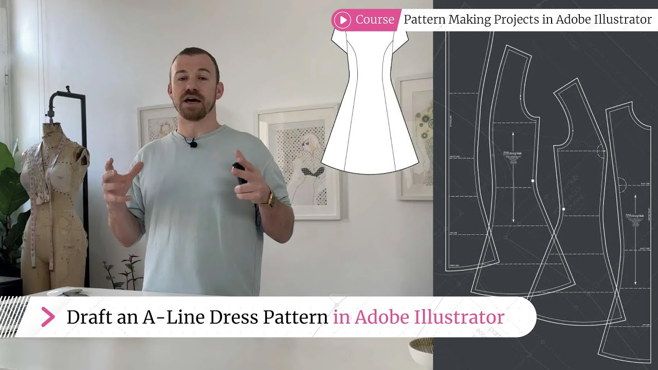 Drafting the Perfect A-line Dress Pattern in Adobe Illustrator