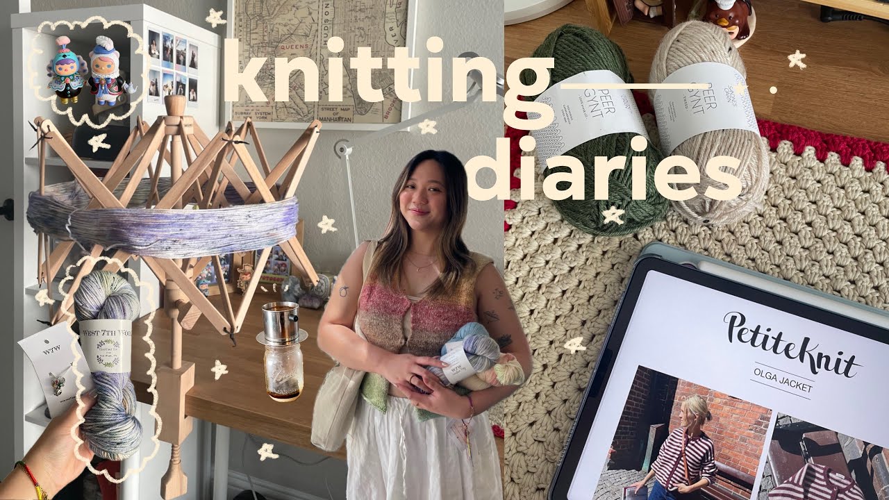 my first fiber festival, olga KAL & BenQ desk lamp ⭐️ | knitting vlog
