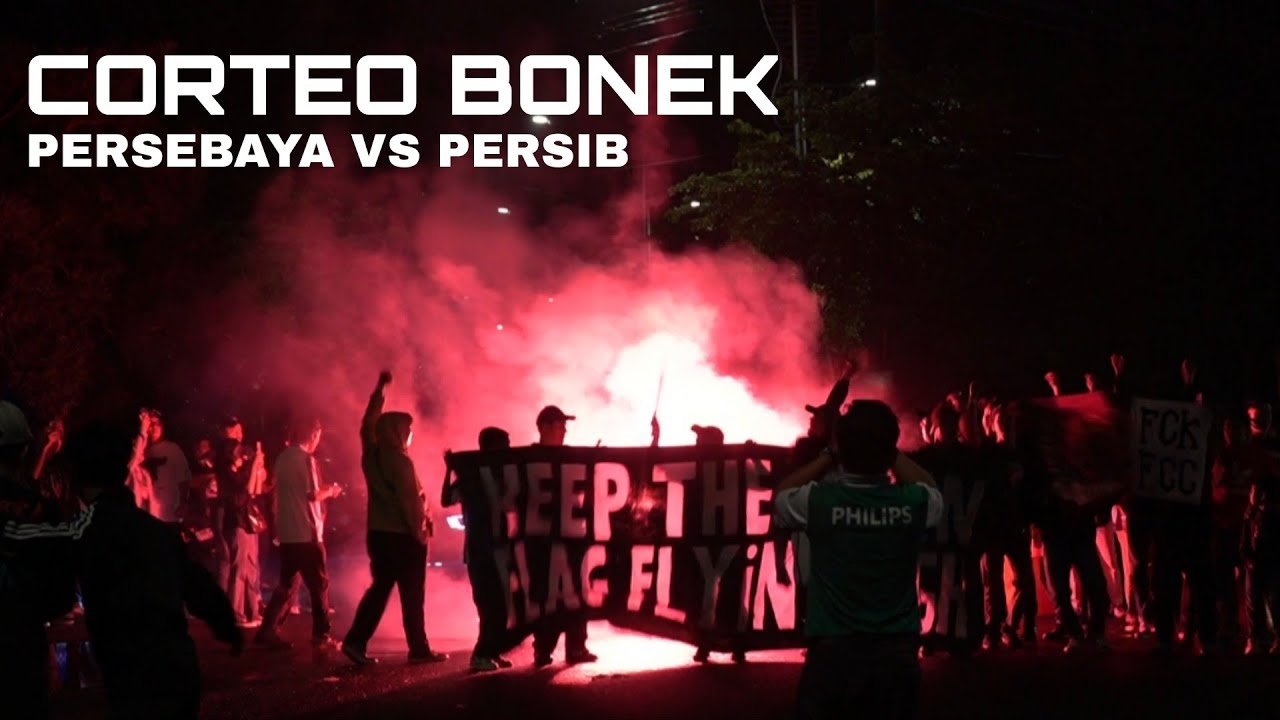 Corteo Bonek Persebaya vs Persib, Suasana di Luar Stadion GBT sebelum kick off
