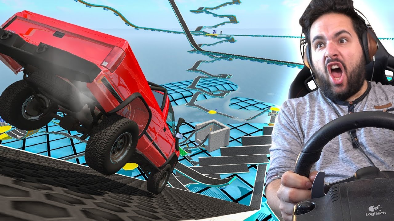 un JUMP de FOU! | BeamNG + G27