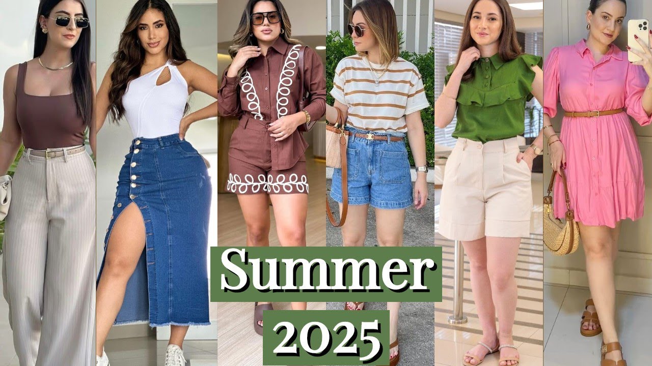 Moda 2025 /ideas de outfis para verano/looks frescos y c&oacute;modos ✅