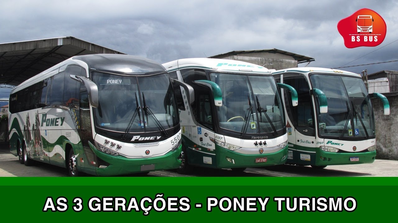 As 3 Gerações do Marcopolo Paradiso 1200 da Poney Turismo.
