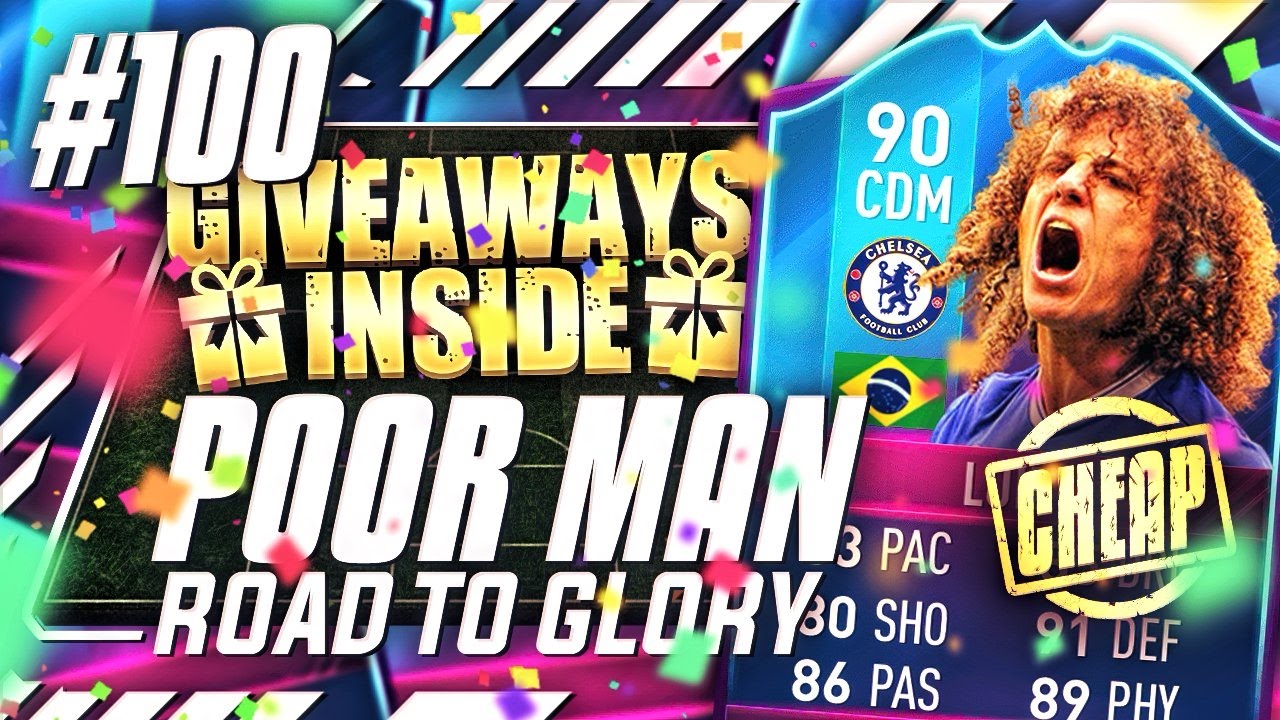HUGE GIVEAWAYS INSIDE!!! WE GET SBC 90 DAVID LUIZ!!! - Poor Man RTG #100 - FIFA 17 FUT BIRTHDAY