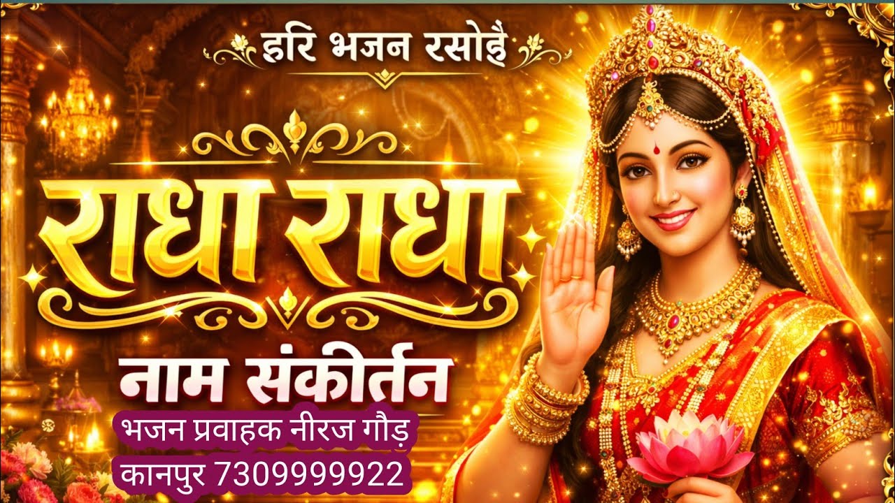 Radha Radha Naam Sankirtan | राधा नाम कीर्तन | मन को शांति देने वाला भजन नीरज गौड़ कानपुर 7309999922