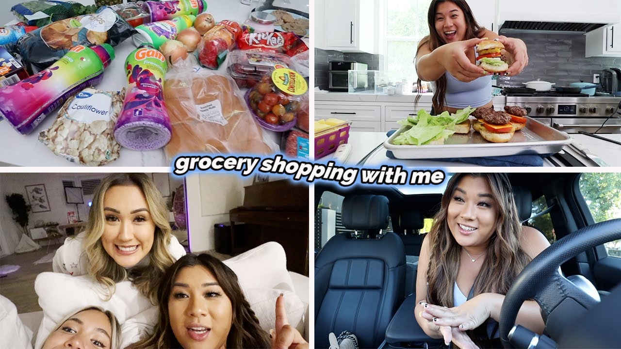 come shopping with me + huge grocery haul!!