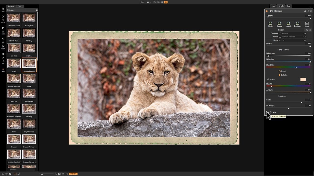 Mastering On1 Photo RAW 2018 - Episode 53: Borders