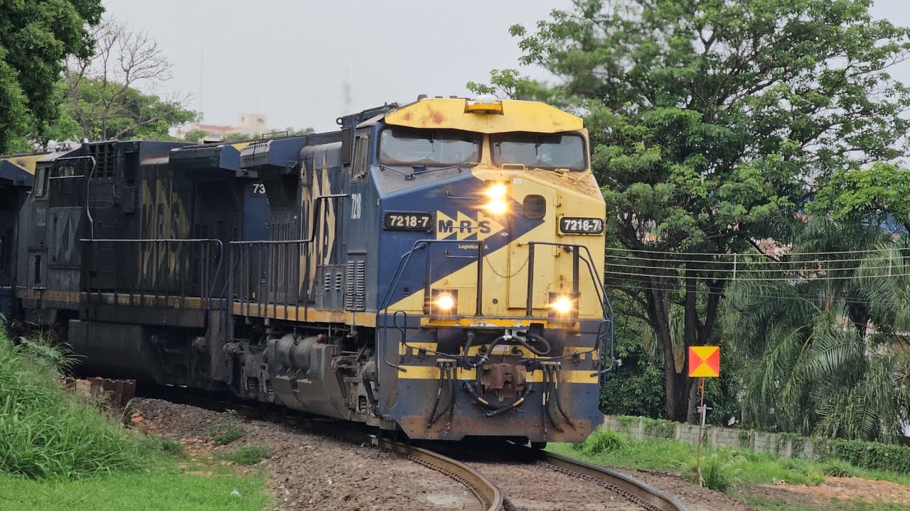 CRUZAMENTO DE TRENS EM CATANDUVA-SP + TREM DA MRS 