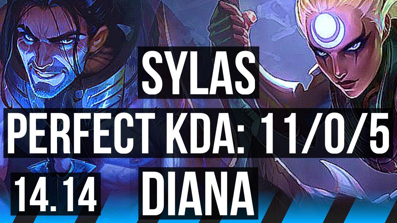 SYLAS vs DIANA (MID) | 11/0/5, Rank 5 Sylas, Legendary | EUW Challenger | 14.14