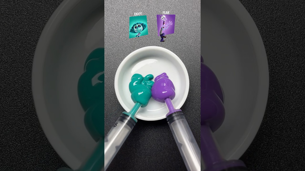 Guess the mixed emotions (Part 12) #satisfying #colormixing #sharkzhan
