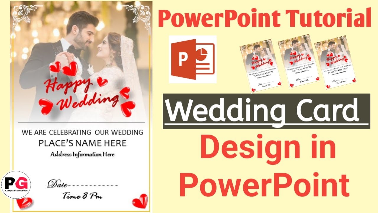 Wedding Card Design in PowerPoint || How to Wedding Card Design in PowerPoint in Hindi || PowerPoint