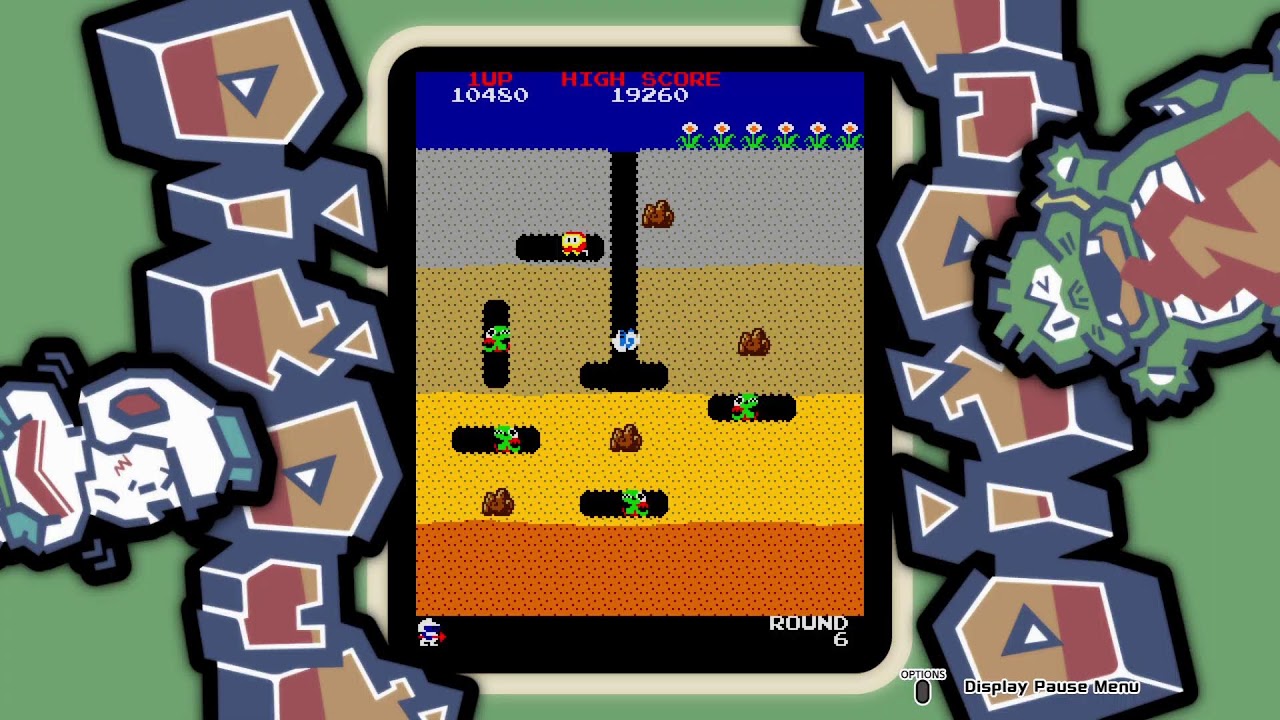 humanoid deer playing Dig Dug on PS5