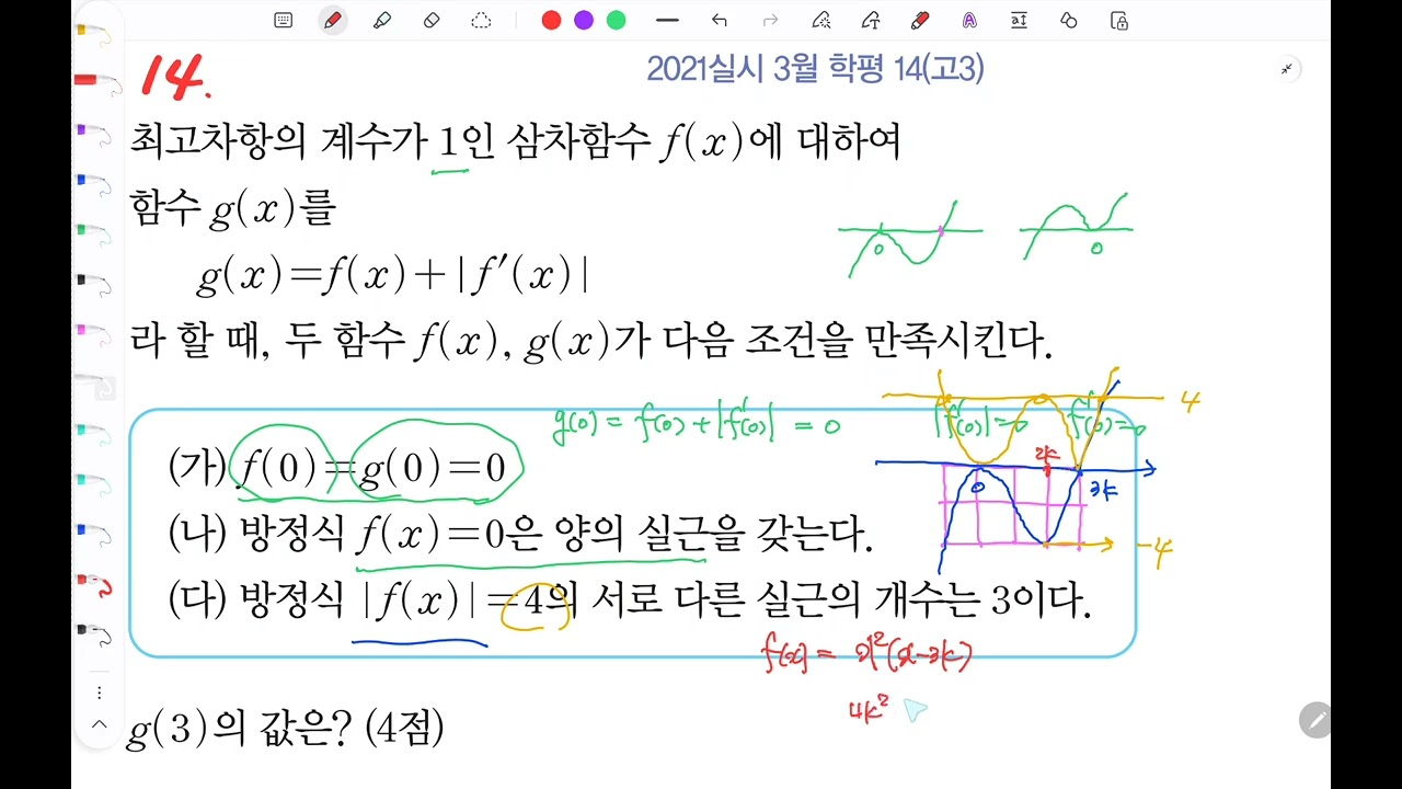 2021실시 3월 모의고사 14번 고3