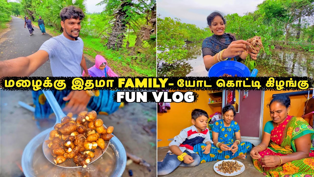 மழைக்கு இதமா Family-யோட கொட்டி கிழங்கு 🤣| Fun Vlog | Vinoth Seetha