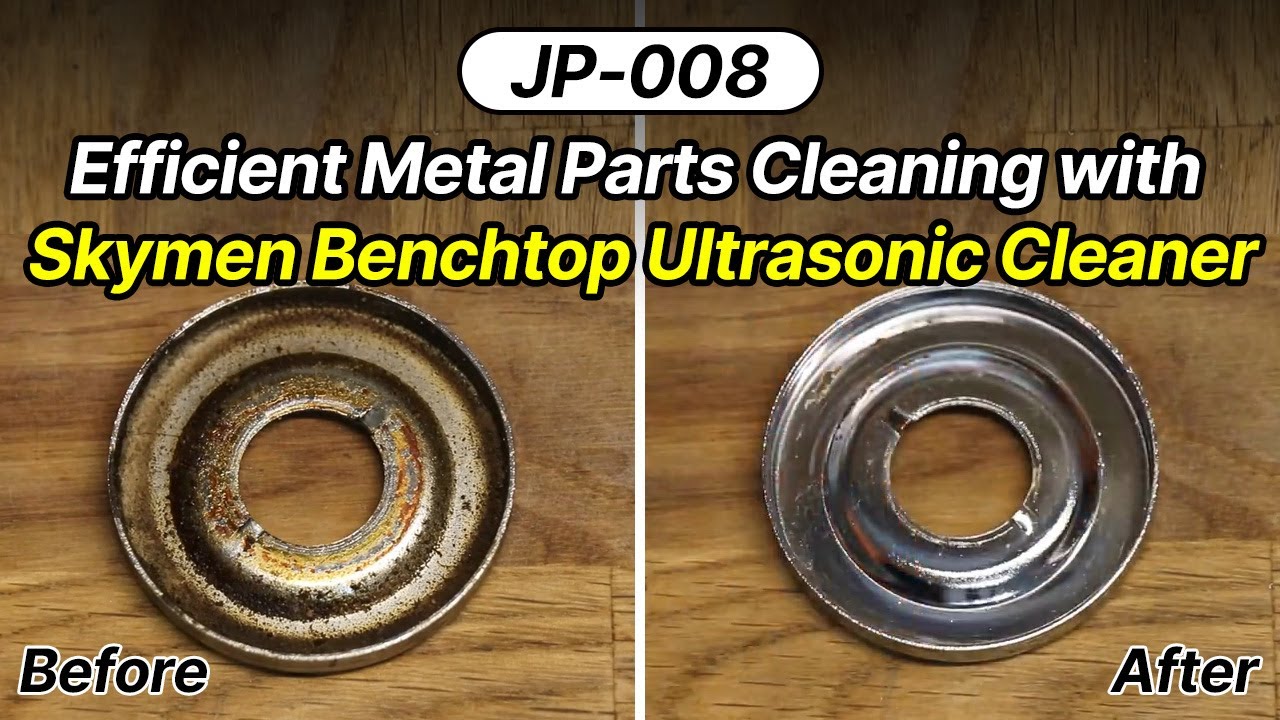 Efficient Metal Parts Cleaning with Skymen 0.8L Benchtop Ultrasonic Cleaner