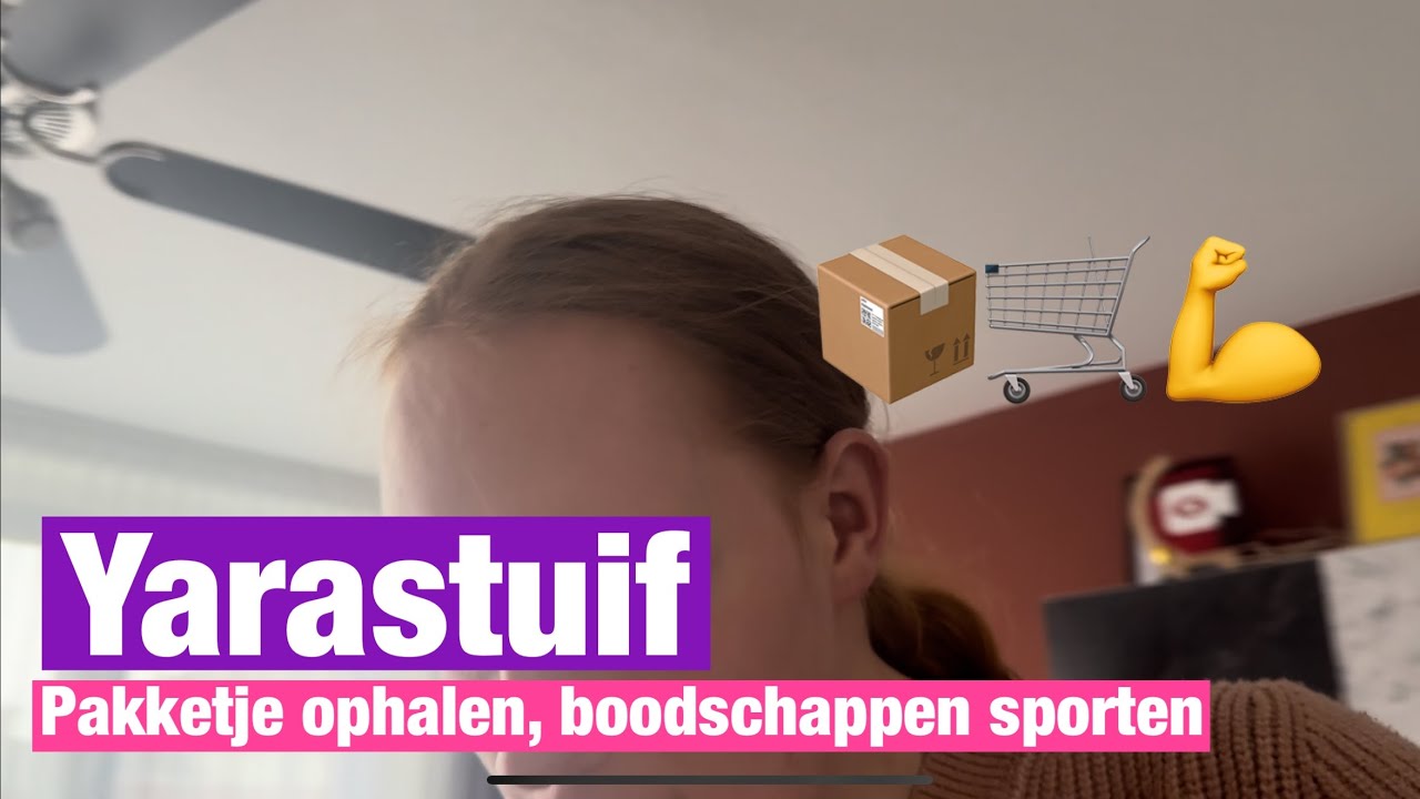 Pakketje ophalen bij Primera boodschappen bij plus sporten, uitgeput, #665 ￼￼￼