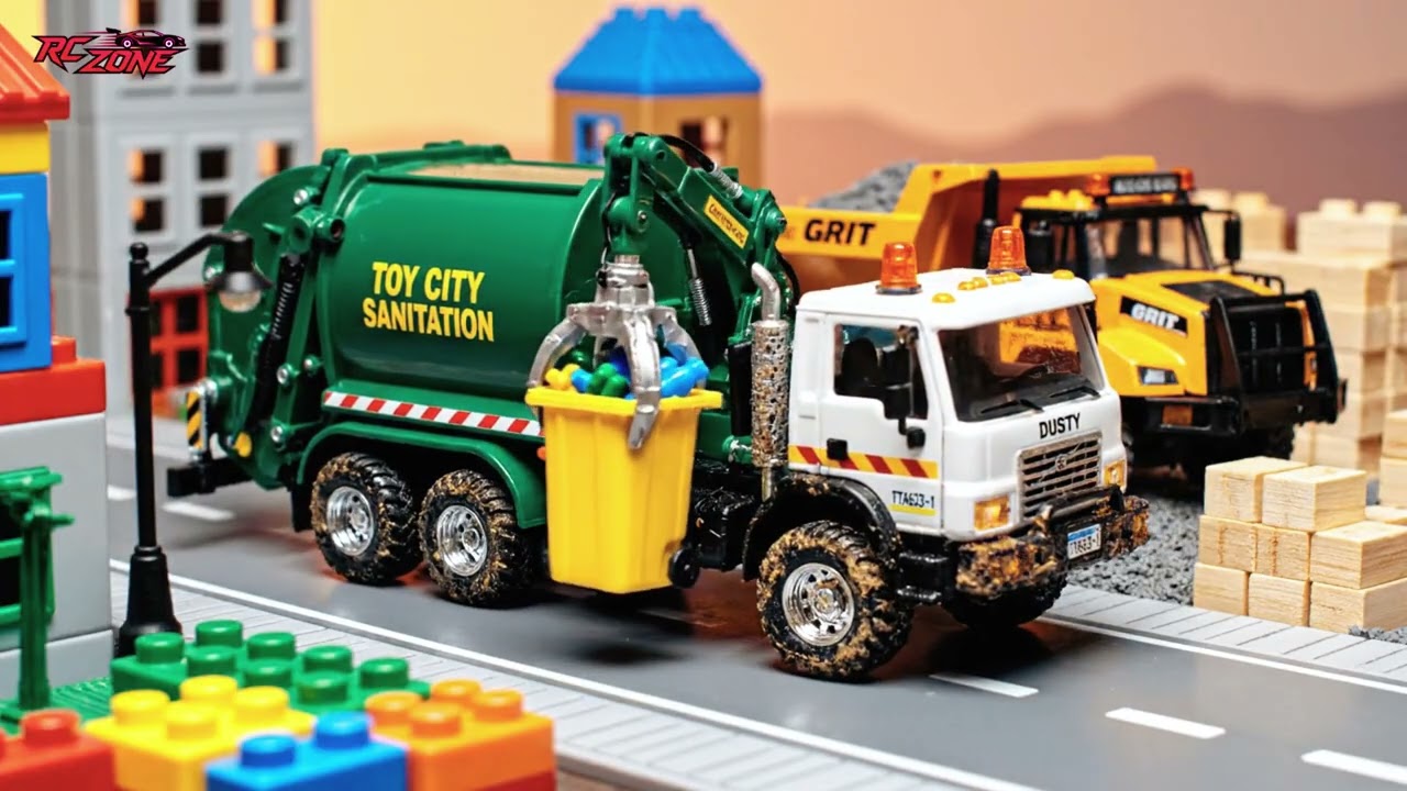 Garbage Truck Morning Routine | Keeping the Mini City Clean