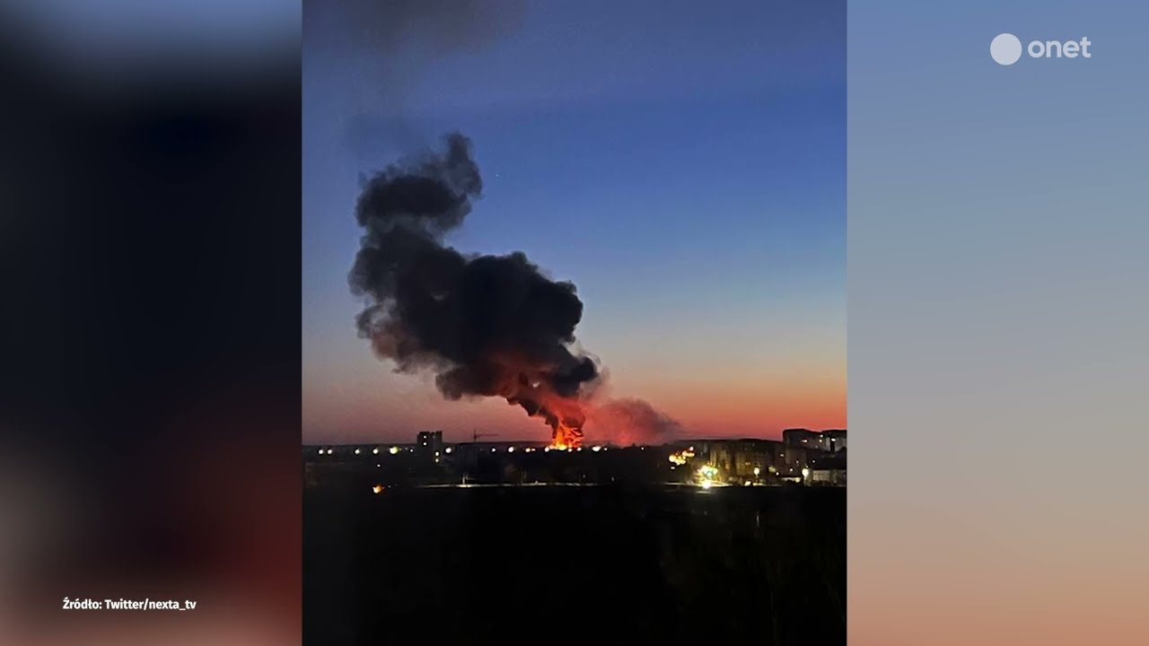 Ukraina. Łuck został zbombardowany przez rosyjskie wojsko. Miasto jest opustoszałe