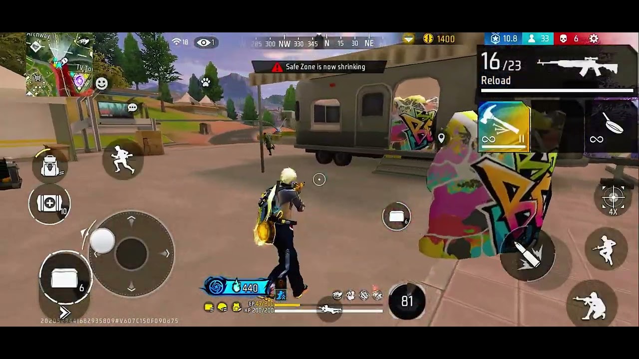 #trending 💞 #FREE FIRE op rush game play # FULL TO rush gamePLAY 💀# ajjubhai in my game 😡#12 kills😨