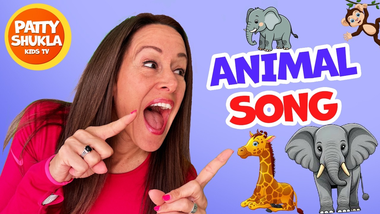 Learn Animal Song for Children, Kids Elephant Steps | Elephant Circus Story by Patty Shukla