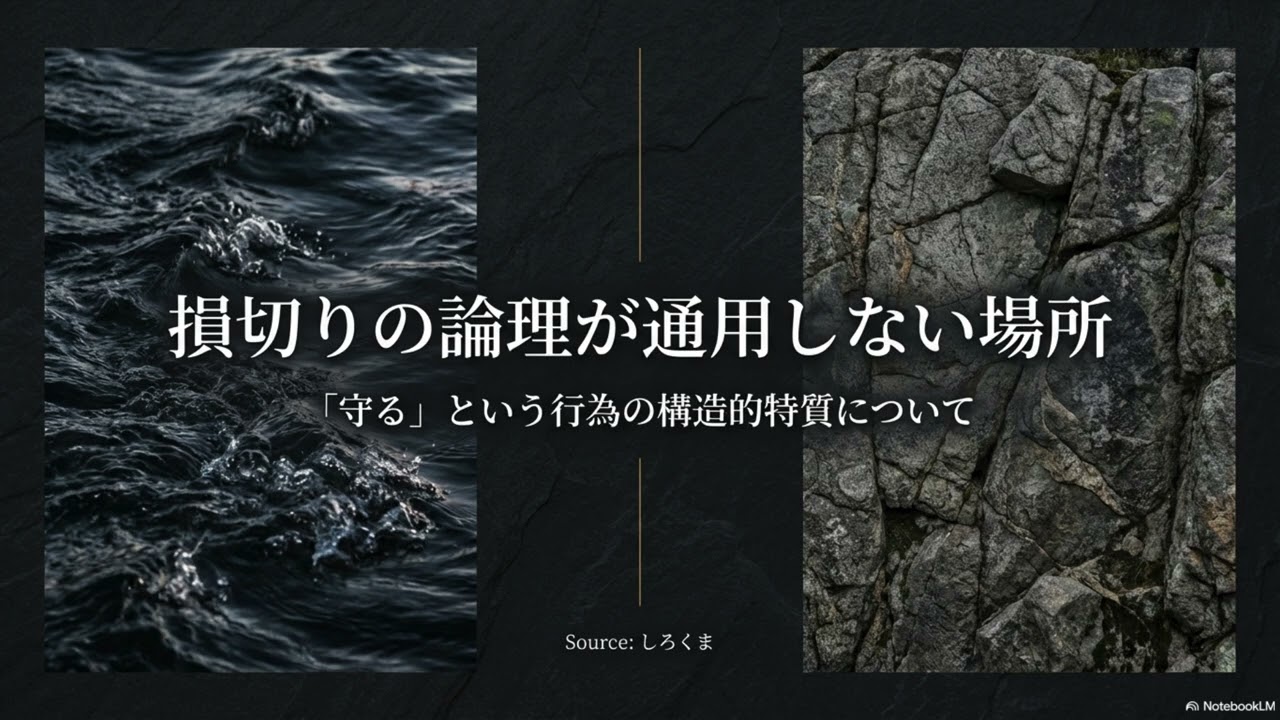 【社会構造】損切りの論理が通用しない場所