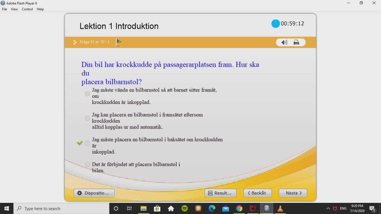 Kunskapsprov B k&ouml;rkort fr&aring;gor   Swedish Driving Theory Test