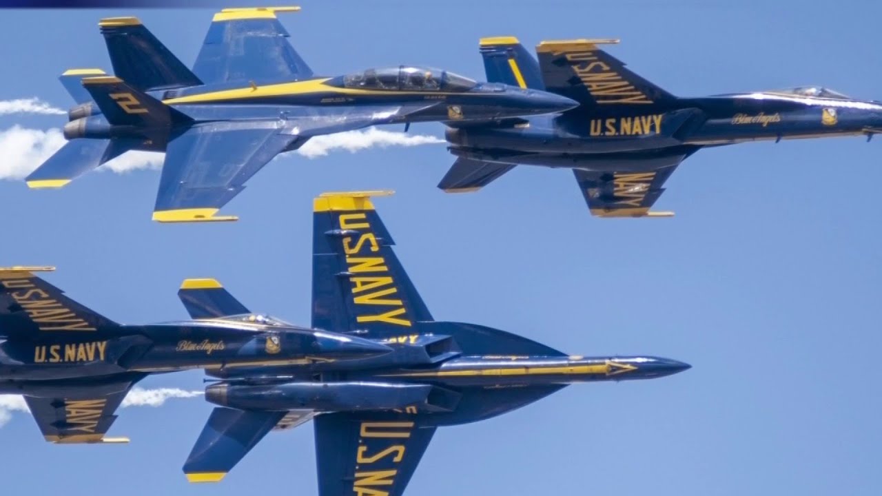 Navy Blue Angels flyover VMI for Constitution Day