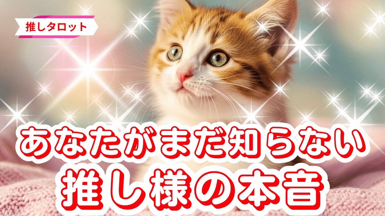【推しタロット】あなたがまだ知らない推し様の本音🥺❣️