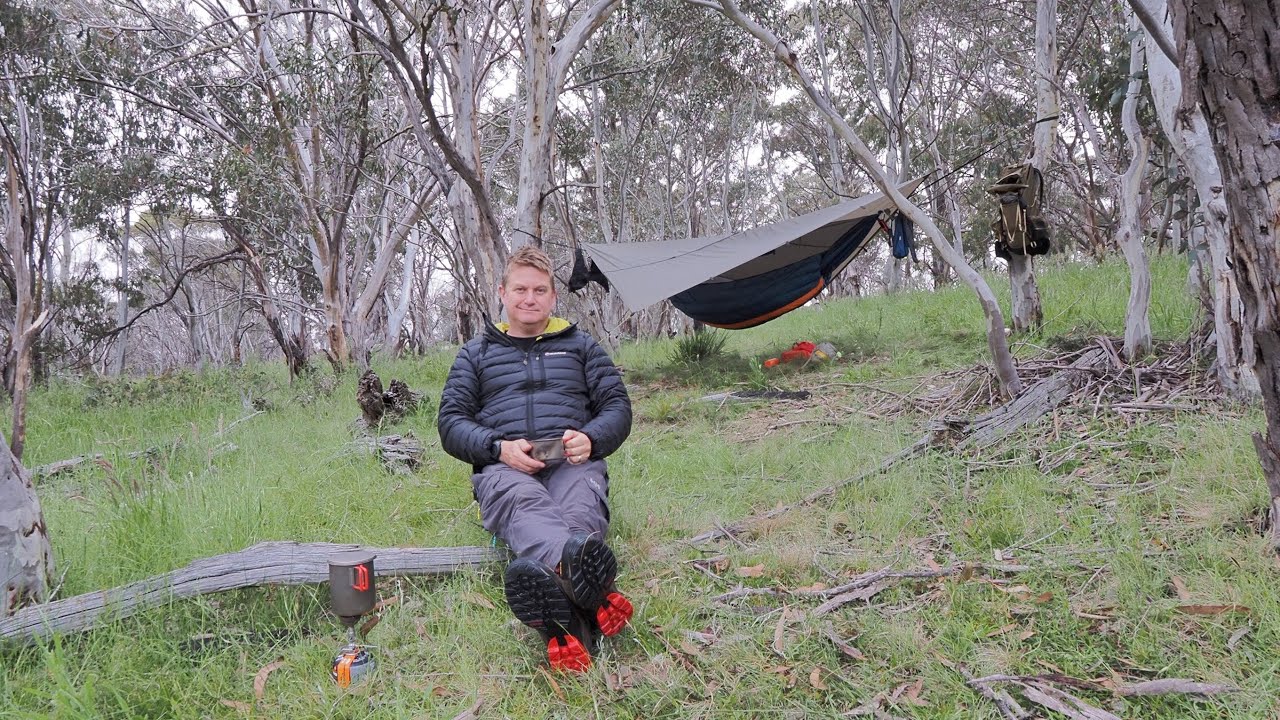 Solo wild hammock camp in the Australian bush
