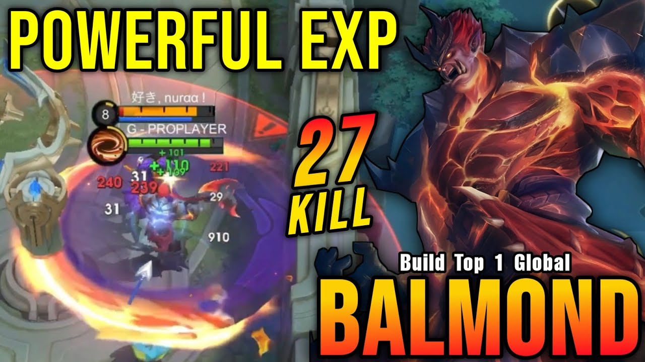 27 Kills!! Powerful Offlane Balmond MVP 16.4 Points!! - Build Top 1 Global Balmond ~ MLBB