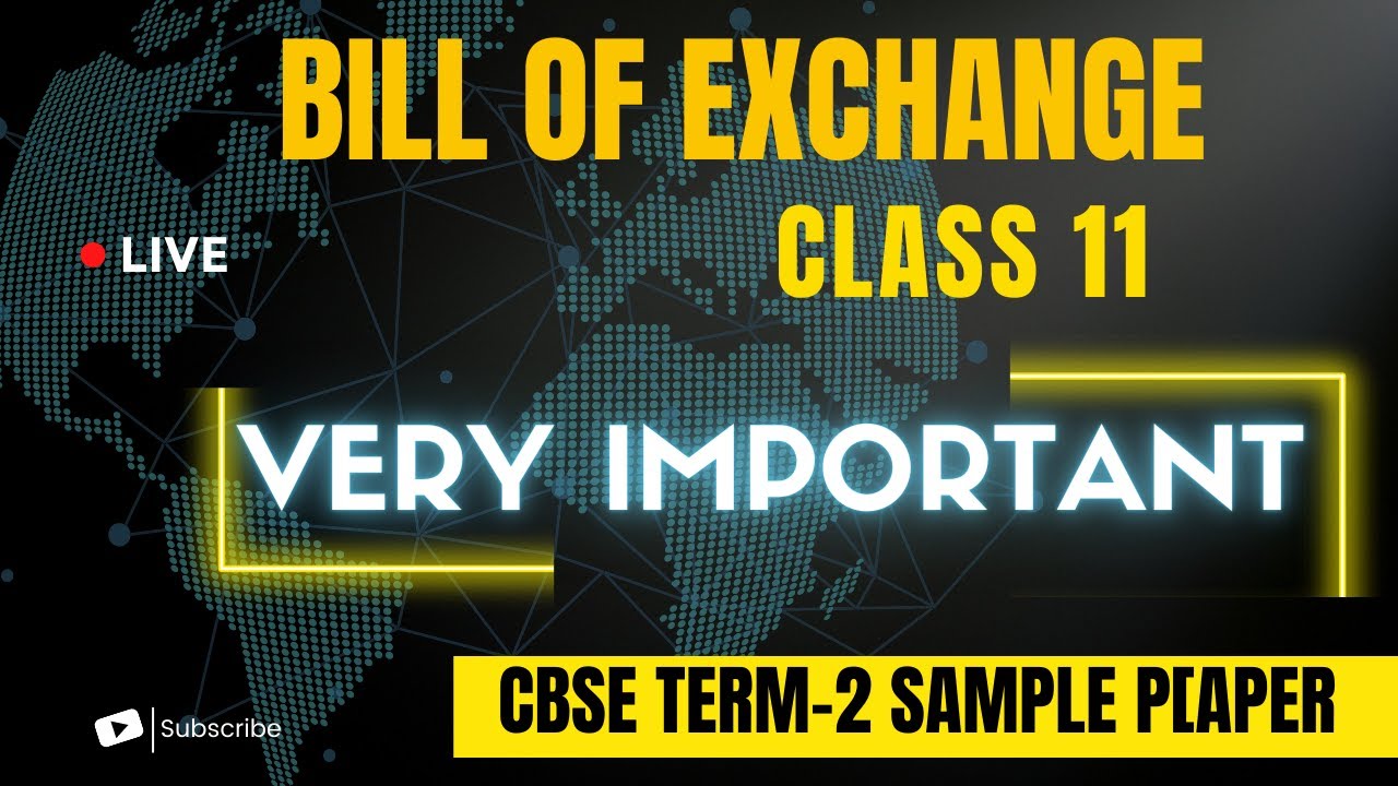 Bill of Exchange || Important Questions | Term 2 Accounts Class 11