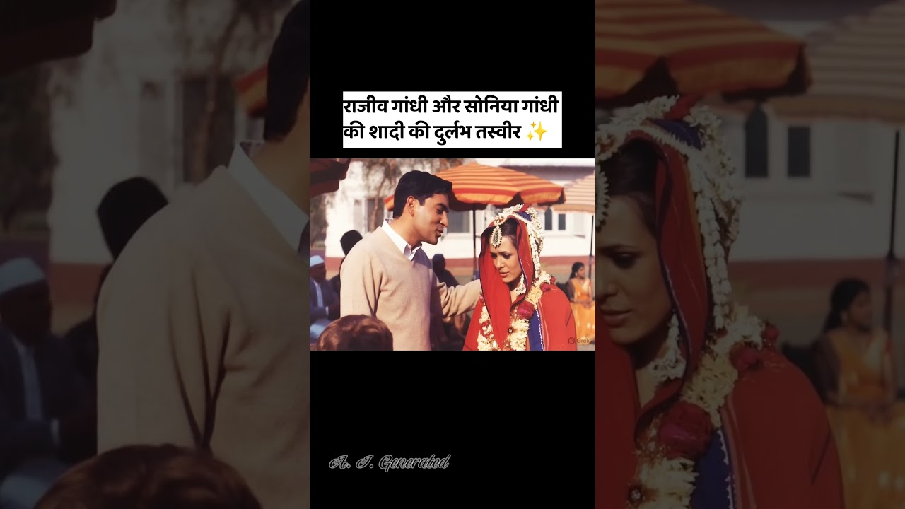 Rajiv Gandhi and Sonia Gandhi's wedding