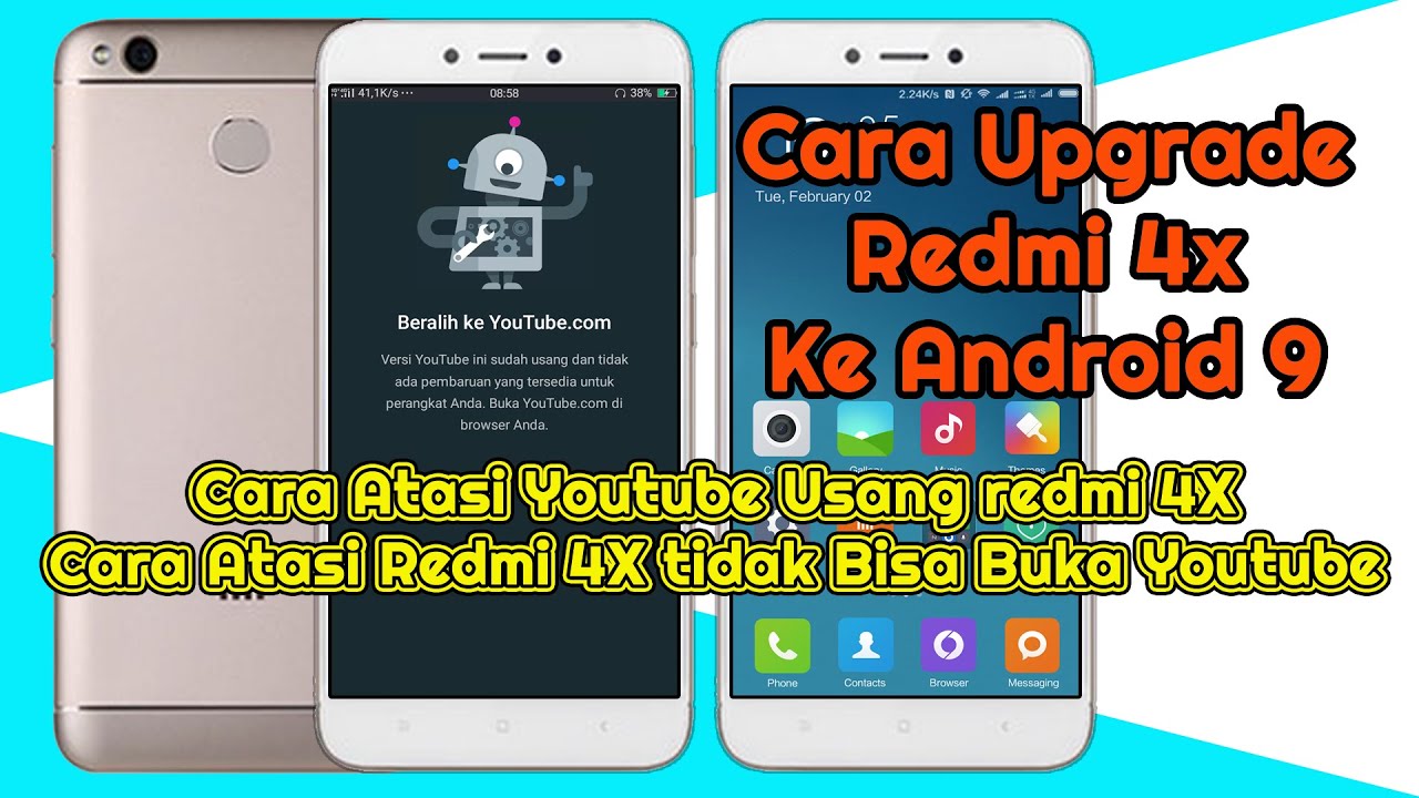 Cara atasi youtube usang Redmi 4x - Atasi Redmi 4x tidak bisa buka Youtube - Cara Upgrade Redmi 4X