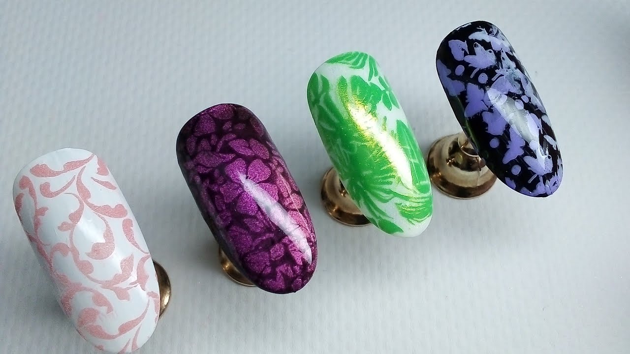 Stamping nail tutorial con gel painting