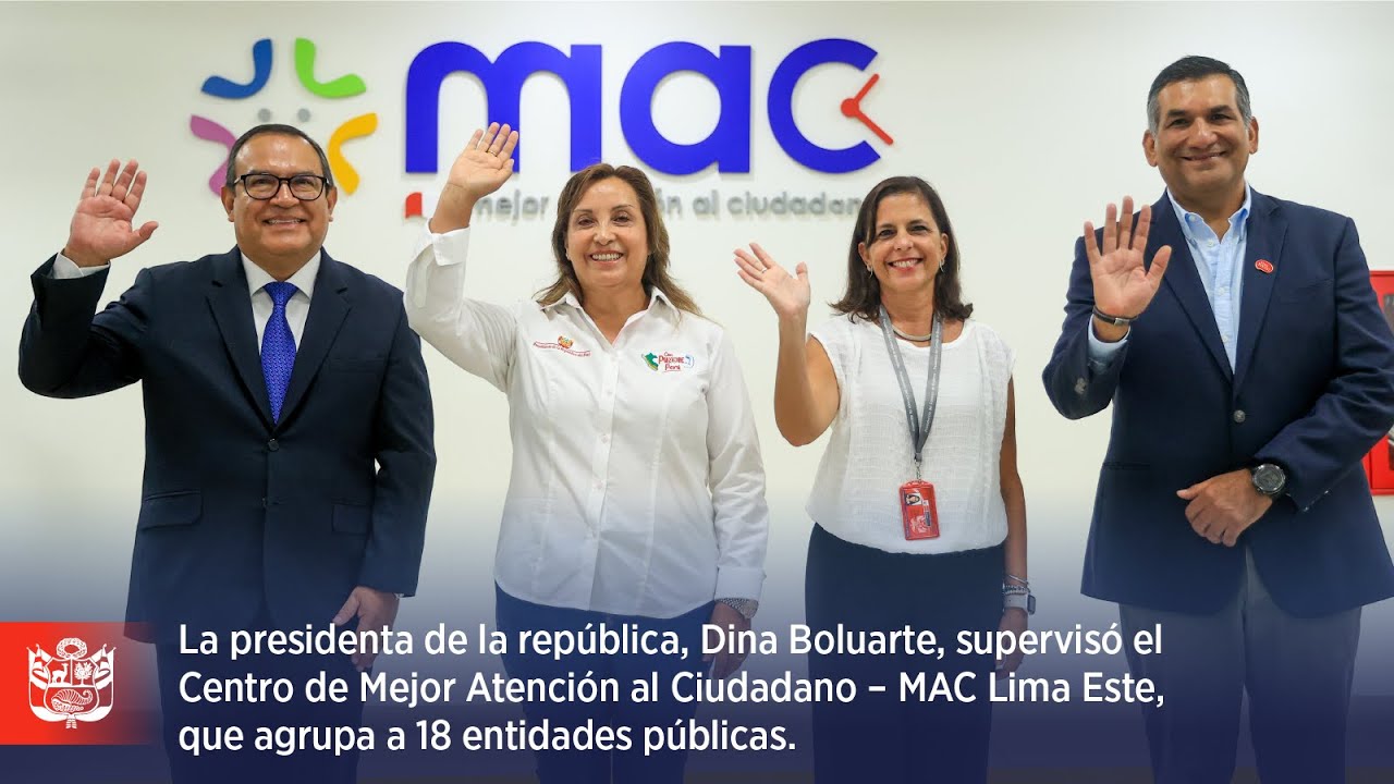 La presidenta Dina Boluarte participó en la reapertura del Centro MAC Lima Este 1