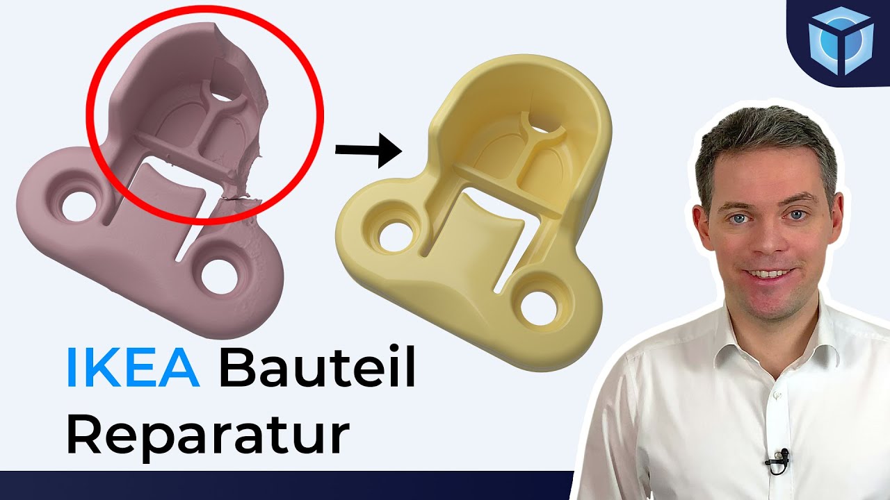 IKEA Schrank repariert mit 3D-Scan und 3D-Druck
