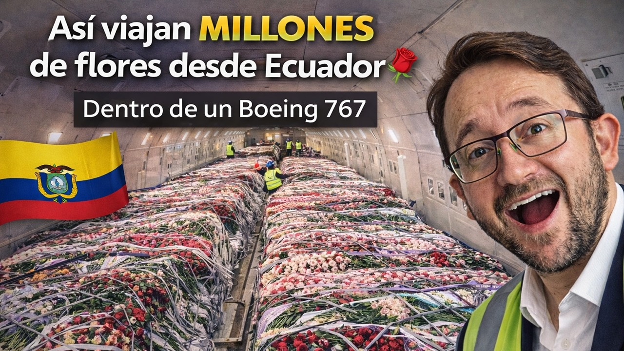 ¡EL LADO OCULTO DEL AEROPUERTO! 📦✈️ Así se exportan las flores de Ecuador (Dentro de un Boeing 767)