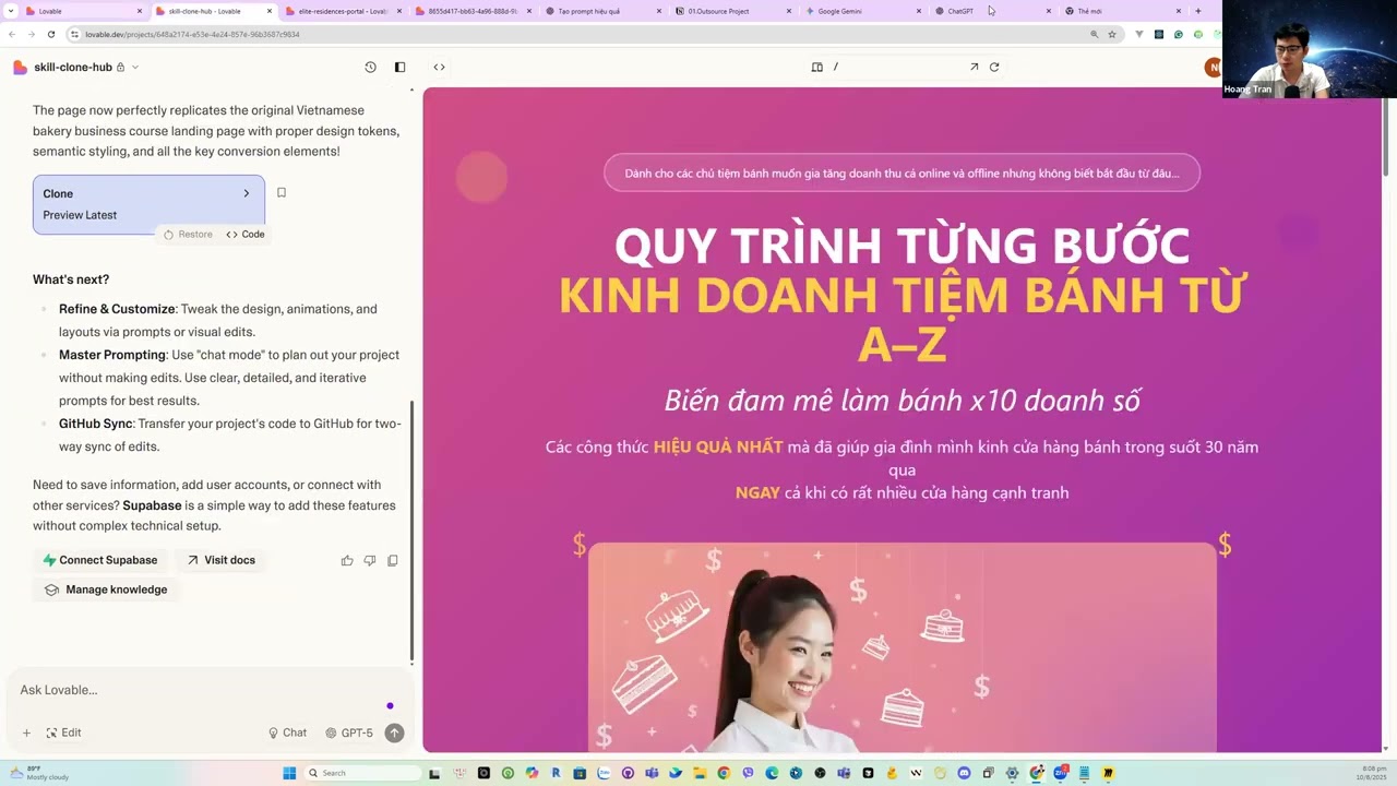 Tạo 1 website trong 5 phút với lovable