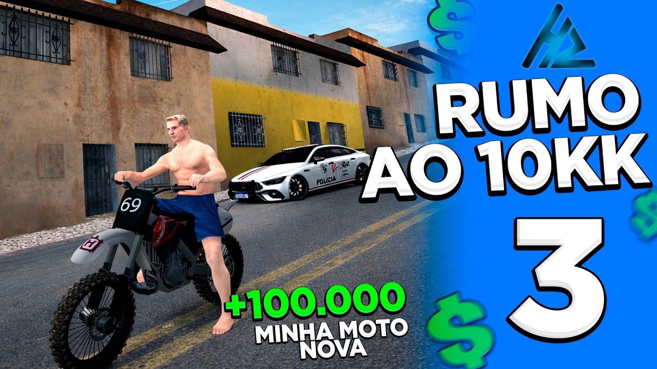 RUMO AOS 10 MILH&Otilde;ES no GTA HZRP #3 - FAZENDO DINHEIRO & COMPREI UM MOTINHA PRA TRABALHAR NO IFOOD