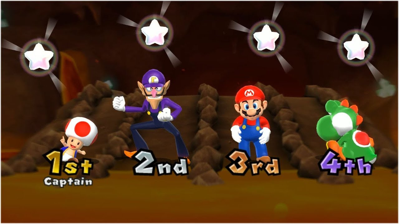 Mario Party 9 Magma Mine - Yoshi vs Mario vs Toad vs Waluigi Gameplay | MARIOGAMINGHUB