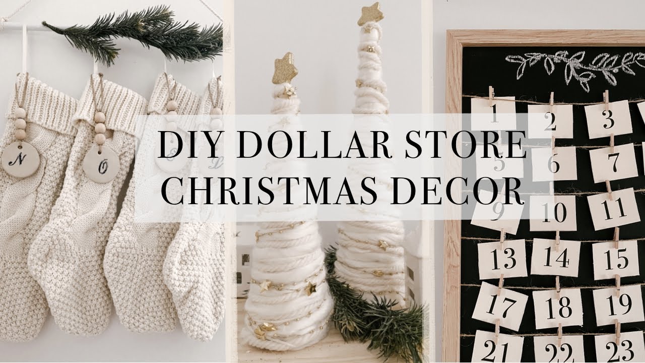 DIY DOLLAR STORE CHRISTMAS DECOR  (affordable & cute holiday decor)