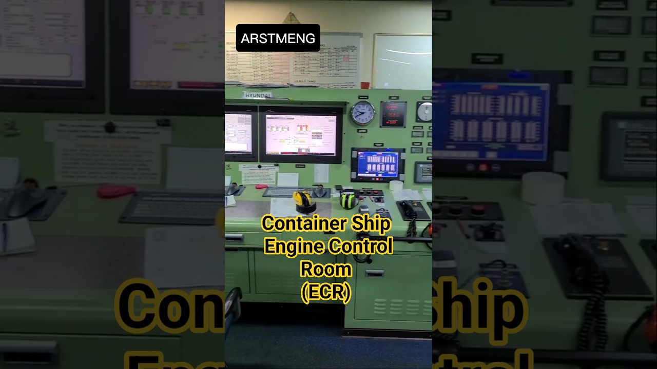 Container Ship Engine Control Room (ECR) #arstmeng #seaman #containership