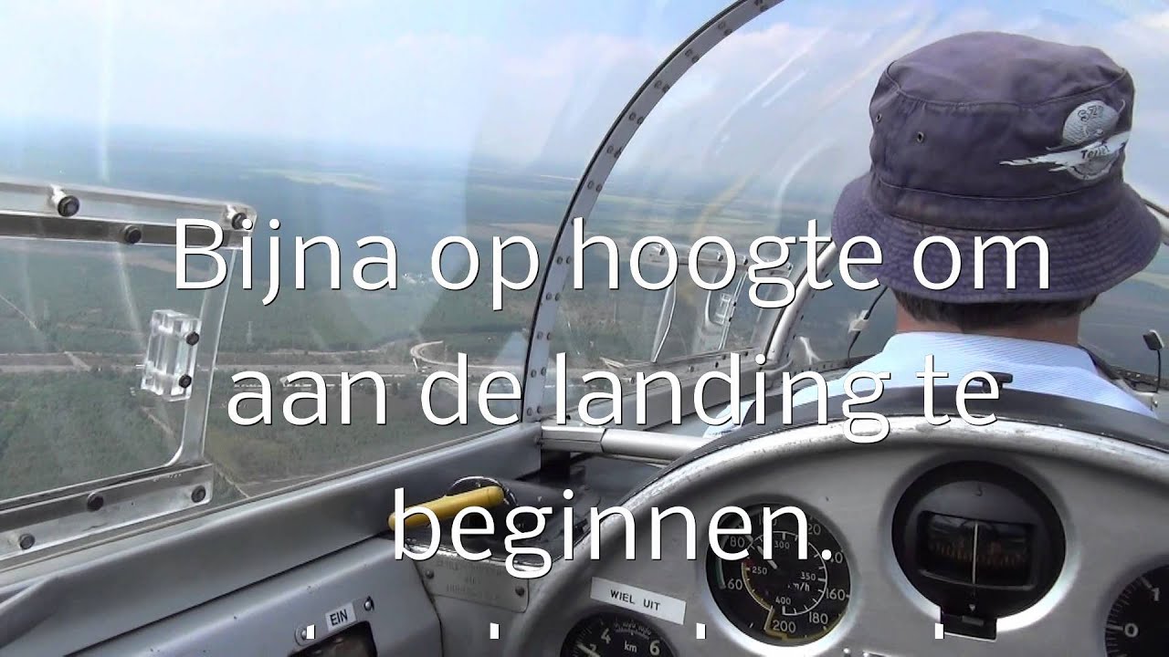 Blanik L 13, GAE, een mooie vlucht boven Terlet bij Arnhem; start, 5m/s stijgen en landing