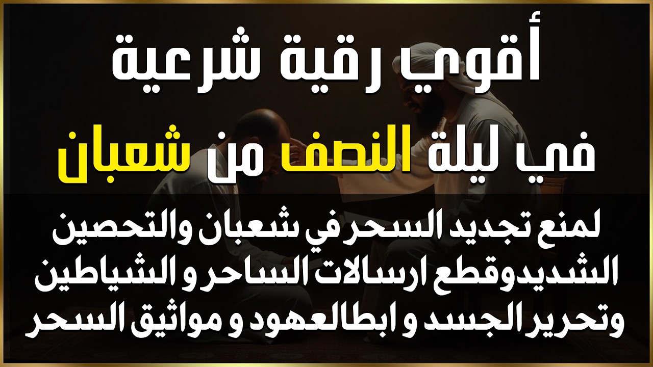 رقيه شهر شعبان 🌙لابطال تجديد السحر في شعبان والتحصين الشديد وقطع ارسال الساحر والشياطين وتحرير الجسد
