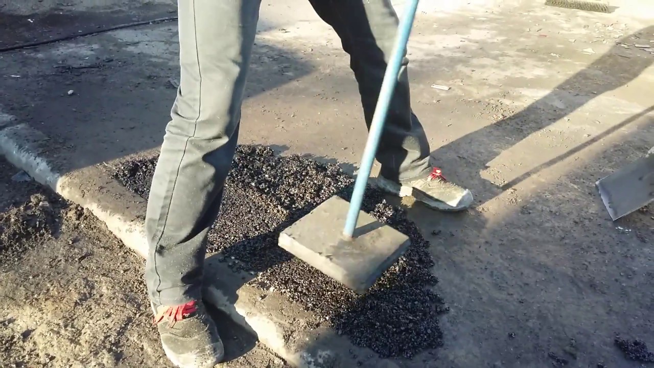 Asfalt na zimno - mieszanka asfaltowa w workach - przykład zastosowania
