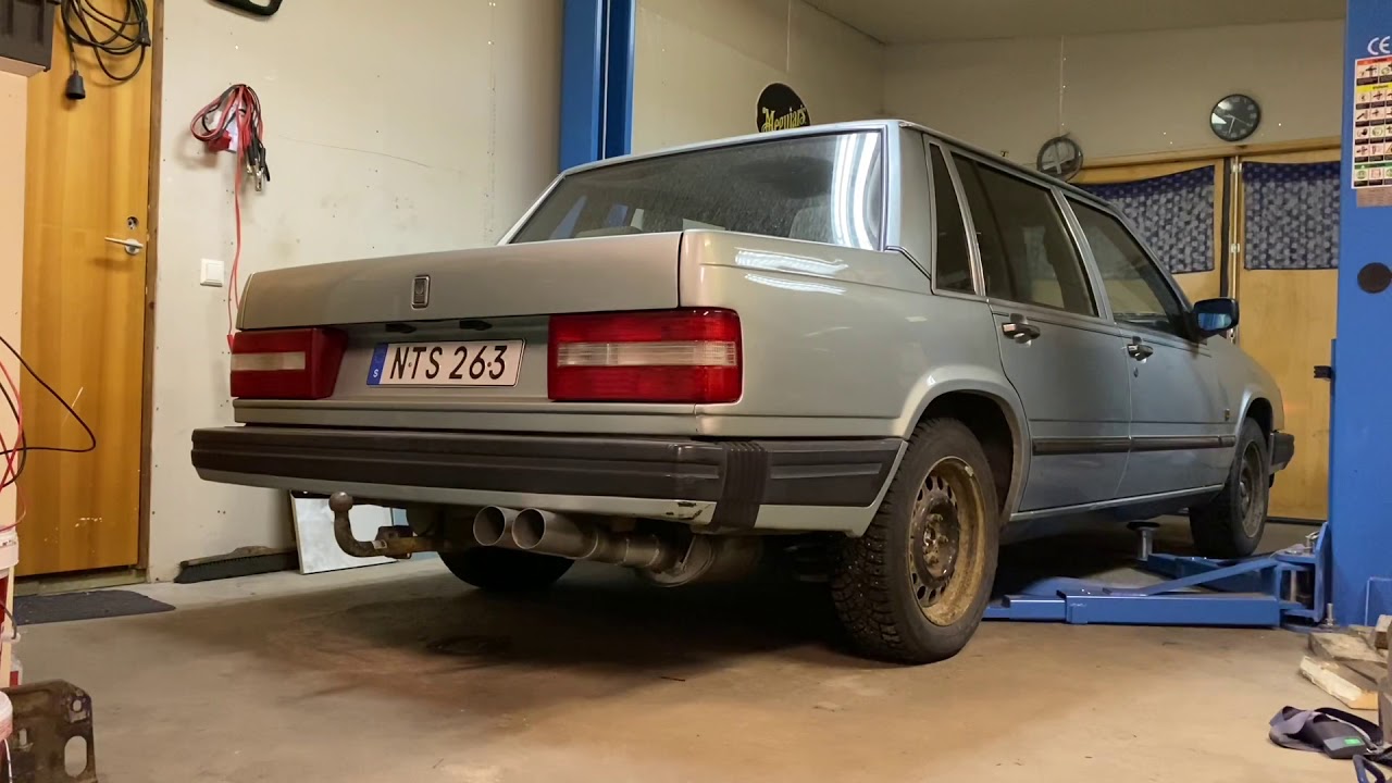 Volvo 740 T5 - Exhaust test (2 mufflers 3”)