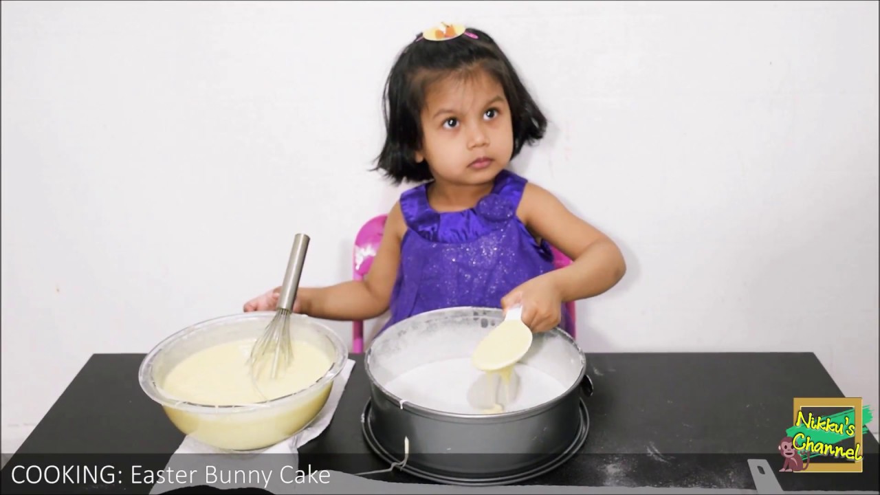 Cooking [#7]:How To Make Easter Bunny Cake | How To Make Golden Vanilla  sponge Cake