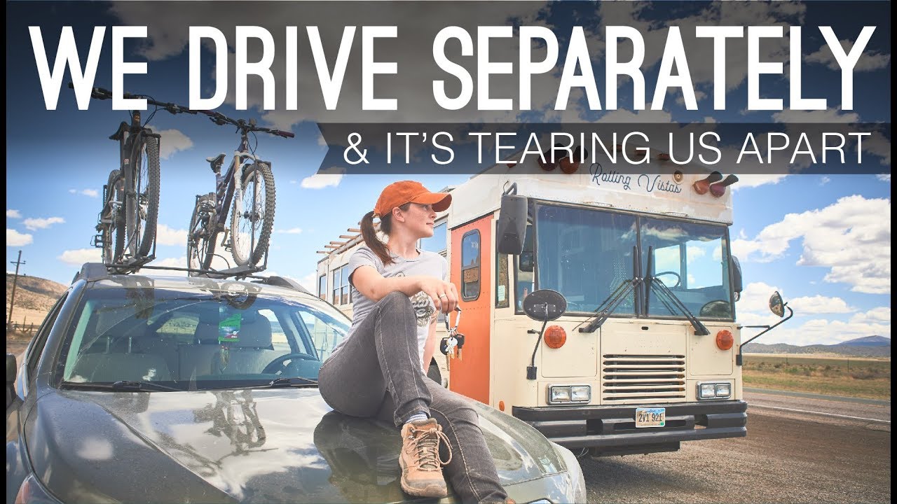 Why We don't Tow a Car Behind Our Skoolie Conversion | Driving our Bus House and Car Separately