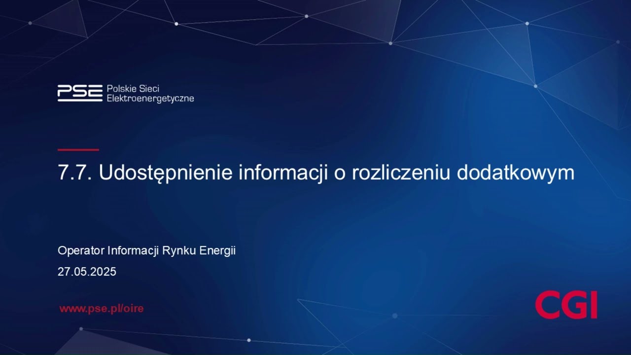 7.7 Udostępnienie informacji o rozliczeniu dodatkowym