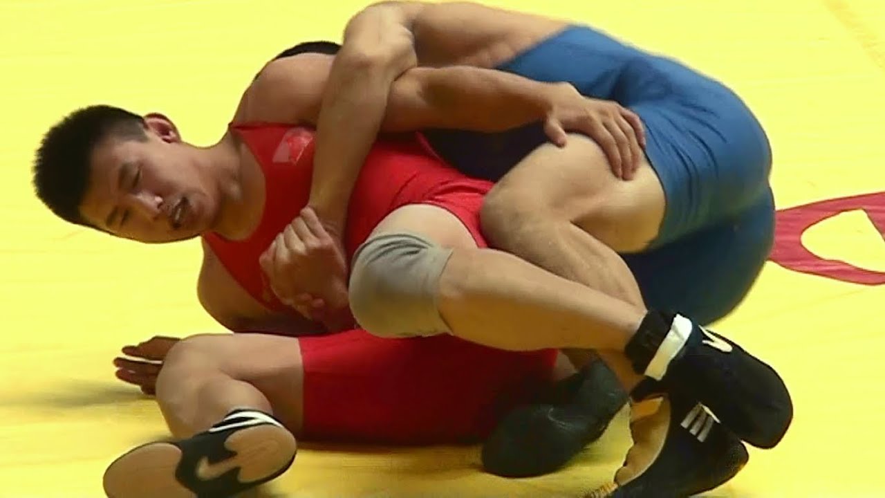Freestyle Wrestling China 74kg -- Nice PIN!